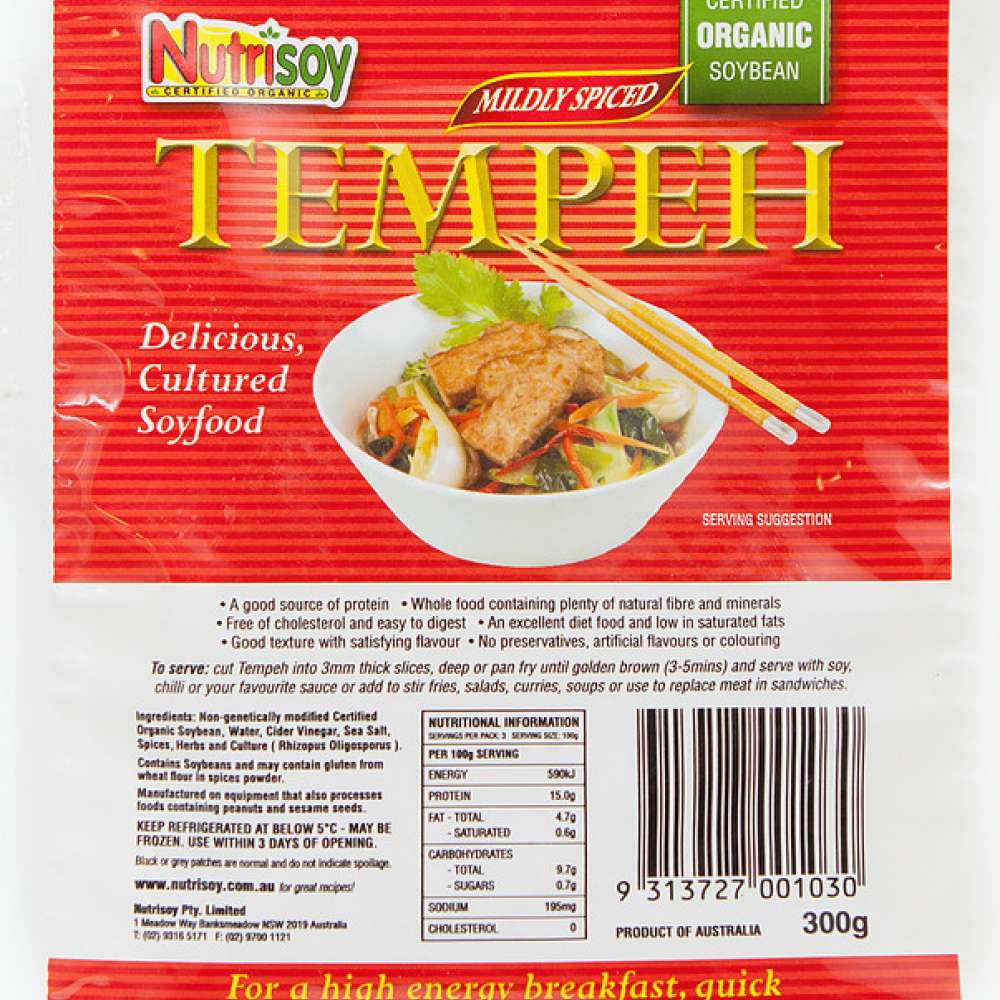 Nutrisoy Mildly Spiced Tempeh 300g
