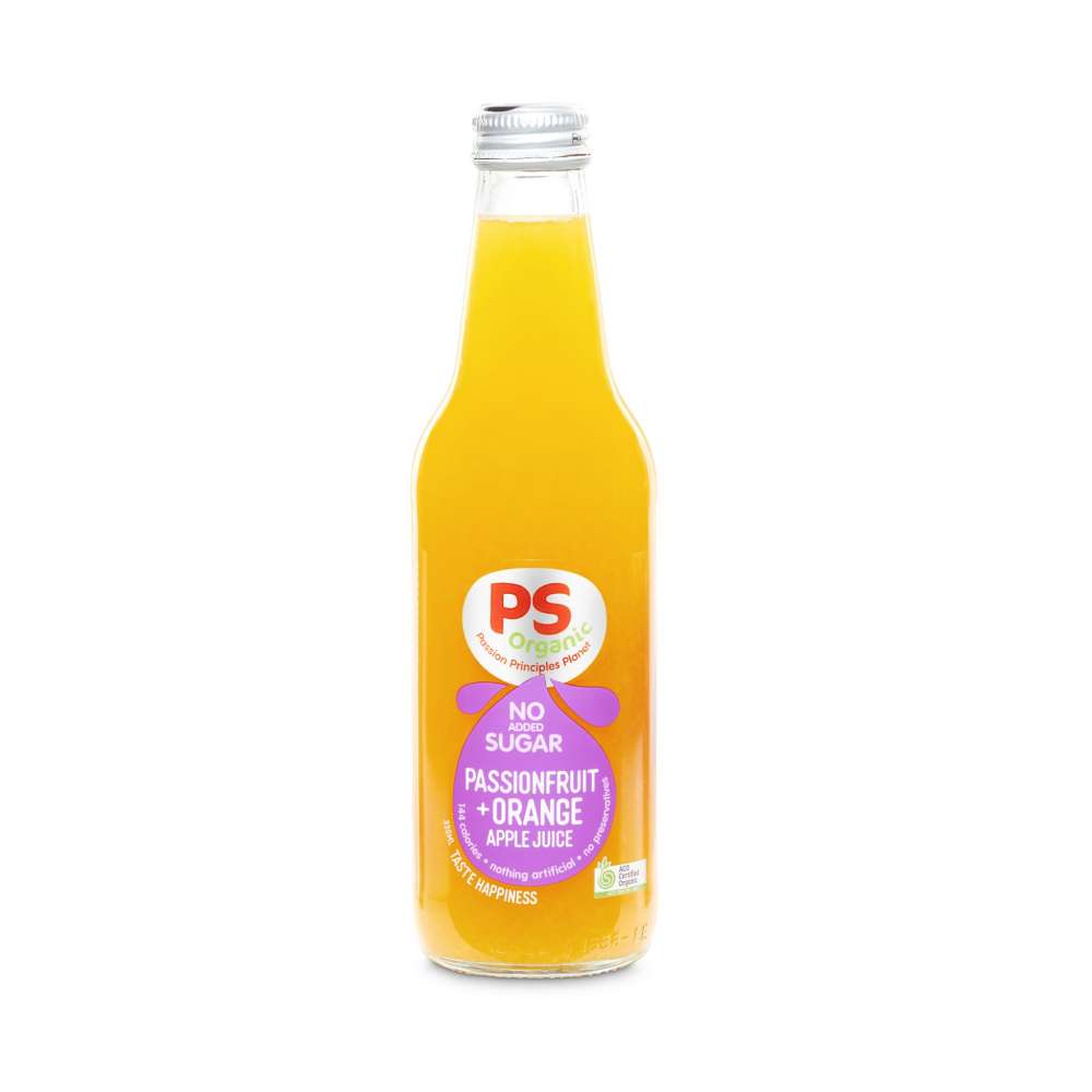 PS Organics Passionfruit, Orange & Apple Juice