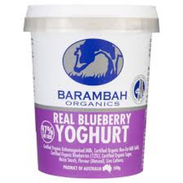 Barambah Organic Yoghurt - Blueberry